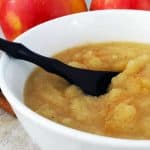 Homemade cinnamon applesauce is easy and cheap to make plus you get to have complete control over your ingredients. It's a fun fall project with the kids. - Teaspoon Of Goodness