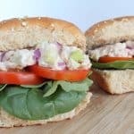 Snag this easy as can be tuna slider recipe that is packed with fresh veggies for lunch or a light dinner. - Teaspoon Of Goodness