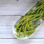 Italian Seasoned Green Beans In A Serving Dish