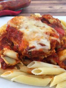 Tuscon Inspired Easy Chicken Parmesan is ideal for those busy weeknights when you want something that is special, but you don't have time to spend hours simmering a sauce. - Teaspoon of Goodness
