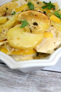 This easy Lemon Chicken Piccata Casserole is a wonderful change from our classic chicken piccata recipe. An all in one dish including potatoes makes this an easy meal to serve to a crowd. - Teaspoon of Goodness