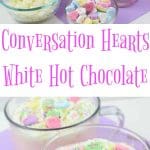 This Conversation Hearts Hot Chocolate Recipe is a great idea for a fun special Valentine's Day drink! - Teaspoon of Goodness