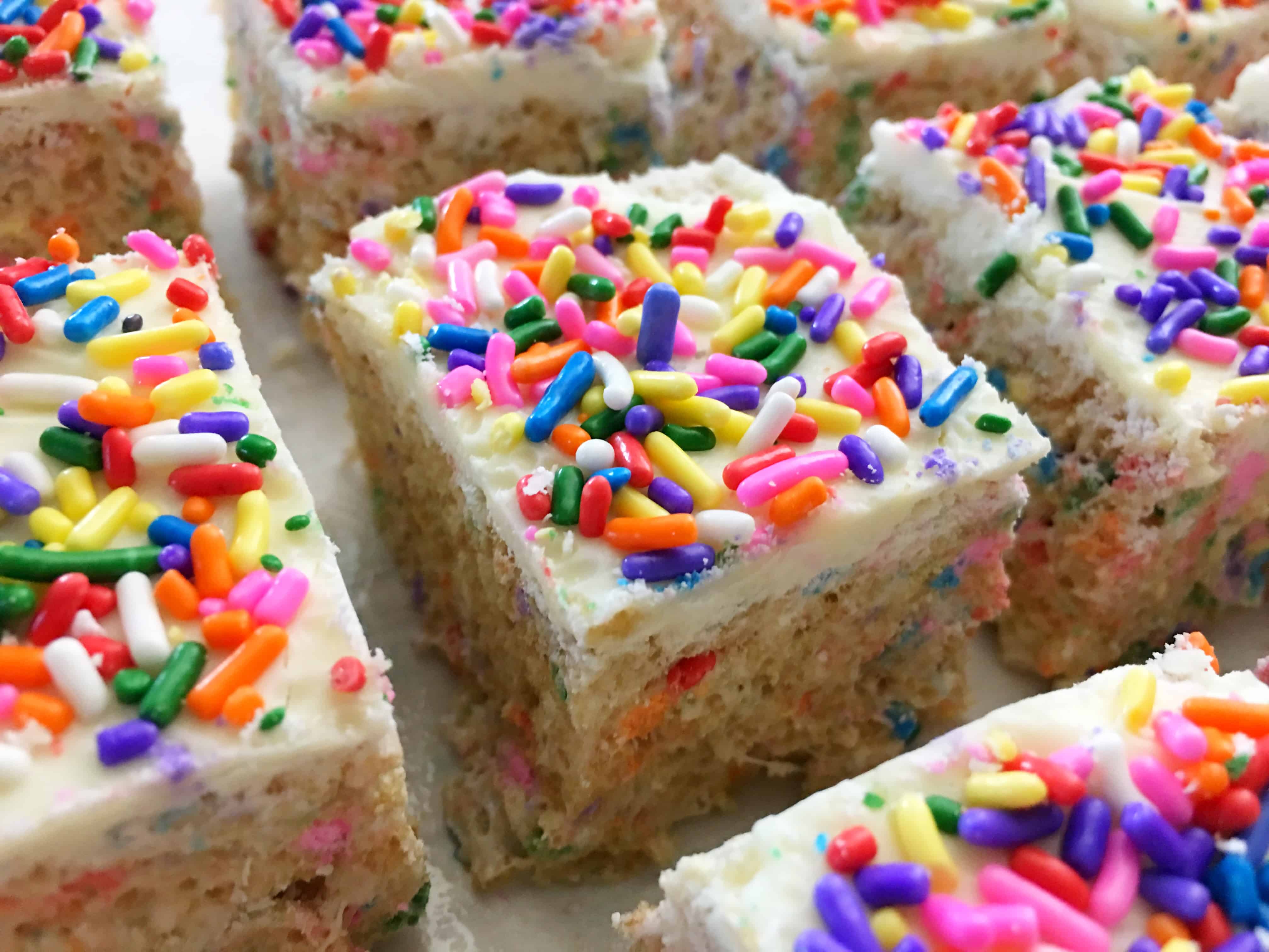 Funfetti Homemade Rice Krispie Treats Teaspoon Of Goodness
