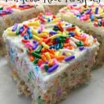 Everyone loves a good Homemade Rice Krispie Treats snack, and these Funfetti Rice Krispie Treats area a perfect choice to make for your next birthday party or special event. - Teaspoon of Goodness