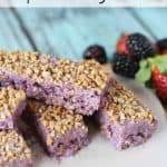 Healthy Yogurt Bar options are harder to find in stores than I thought. This Grape-Nut Yogurt Bar Recipe is so yummy and much better for you than the sugar-laden options you find on the shelves! - Teaspoon of Goodness