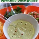 Take Taco Tuesday to the next level with this 5 ingredient Avocado Taco Sauce. Talk about a quick to make sauce that will have everyone talking!
