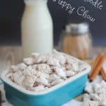 I love snack mixes for the kids and puppy chows or muddy buddies are no different. I was 8 when I made my first batch of puppy chow and really loved telling people I was feeding them a food made for puppies. My Snickerdoodle Puppy Chow Recipe is so much fun to make! - Teaspoon of Goodness
