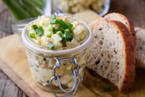 Egg Salad has long been a favorite for lunchboxes, ladies teas, baby showers, and birthday parties. It whips up in minutes, is frugal and easy to make, and is high in protein. - Teaspoon of Goodness