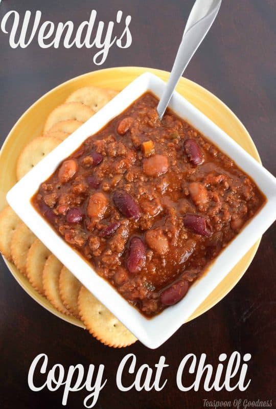 Wendy's Copy Cat Chili Recipe