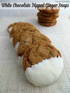 White Chocolate Dipped Ginger Snaps