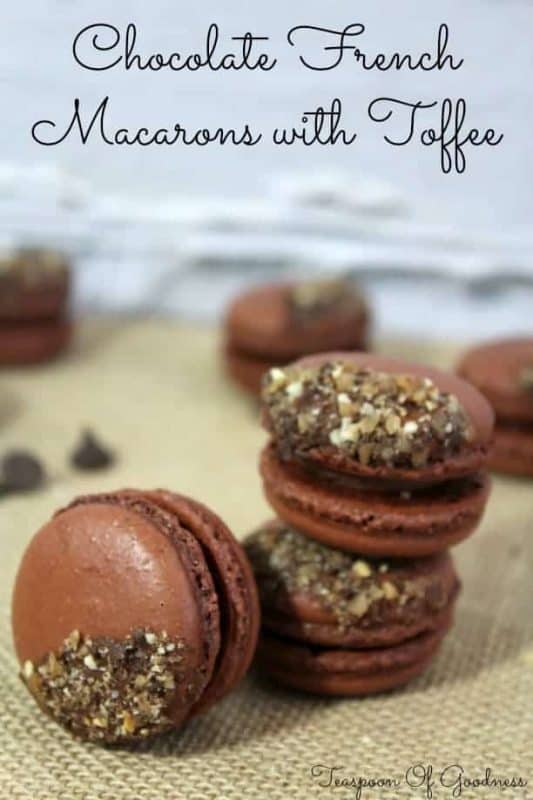 Chocolate French Macaron Recipe with Toffee