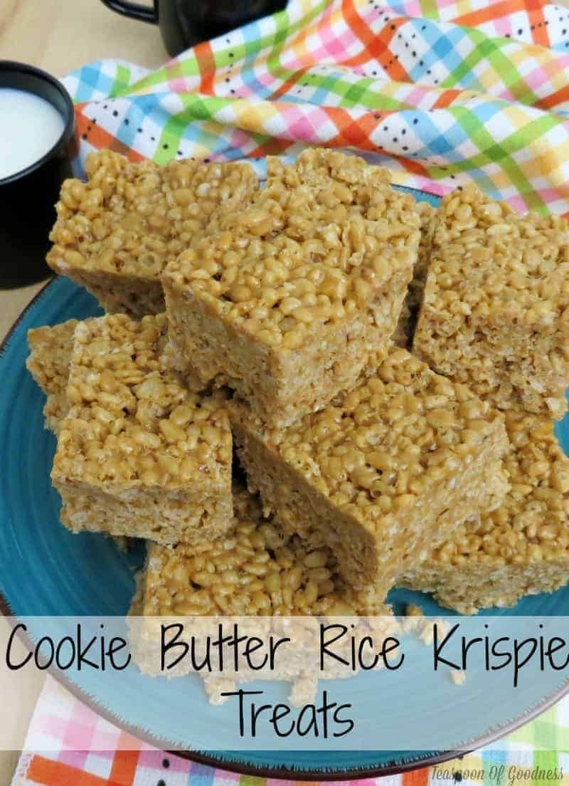 Cookie Butter Rice Krispie Treats | Teaspoon Of Goodness