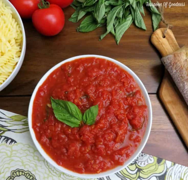 Homemade Marinara Sauce - Tomato Basil