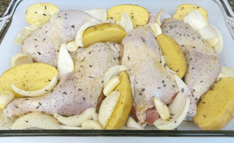 One Pan Baked Chicken Dinner