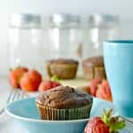 Double Chocolate Strawberry Muffins