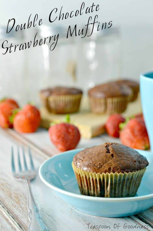 Double Chocolate Strawberry Muffins