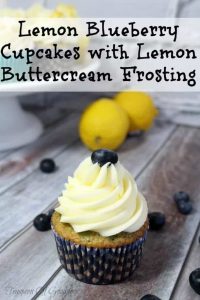 Lemon Blueberry Cupcakes with Lemon Buttercream Frosting