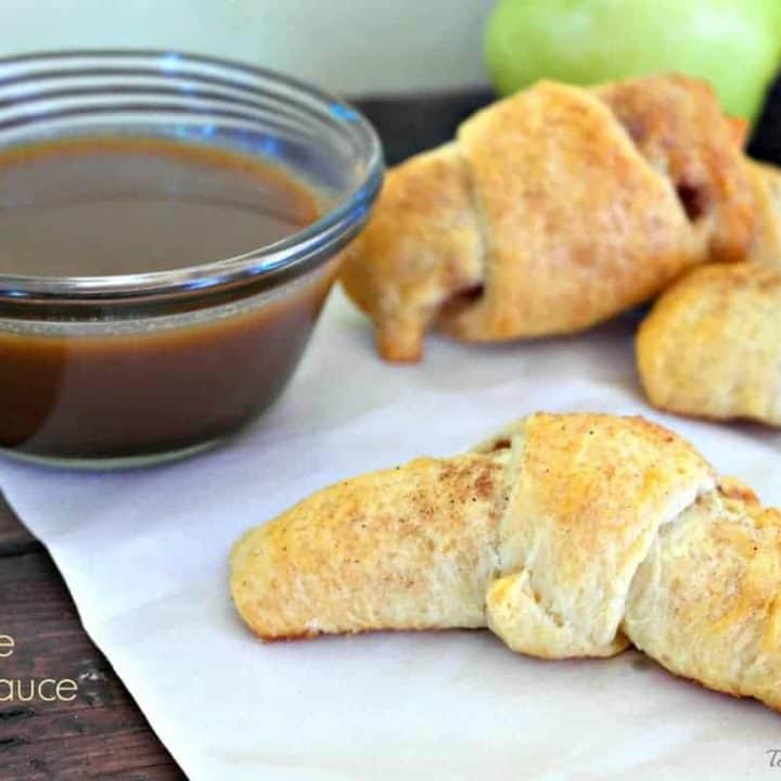 Teaspoon Of Goodness Apple Cinnamon Crescent Rolls With Caramel Sauce