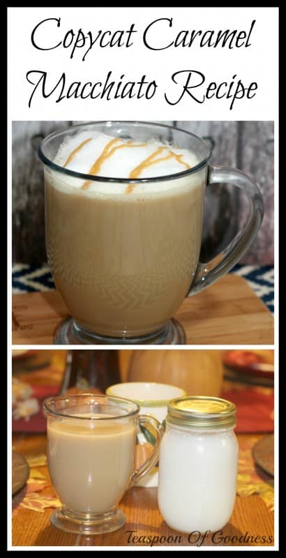 This Caramel Macchiato Recipe will remind you of your favorite coffee shop version! No more $5 coffee for you! - Teaspoon Of Goodness