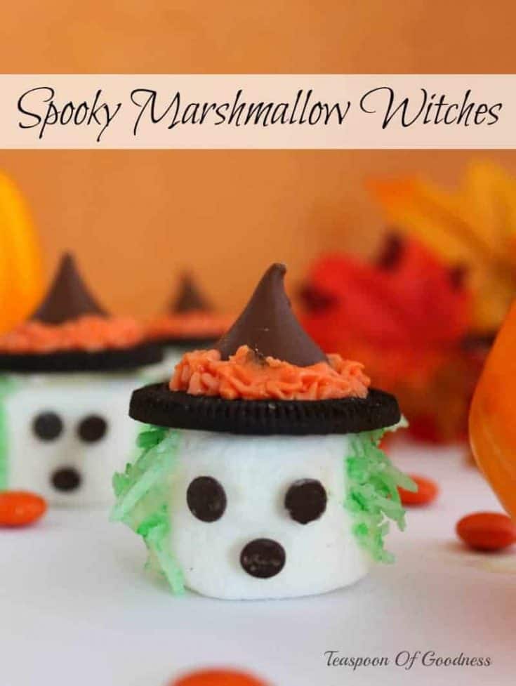 Spooky Marshmallow Witches - Teaspoon Of Goodness