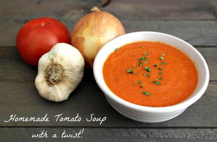 There is nothing quite as delicious as a Homemade Tomato Soup Recipe on a cold fall or winter day. - Teaspoon Of Goodness