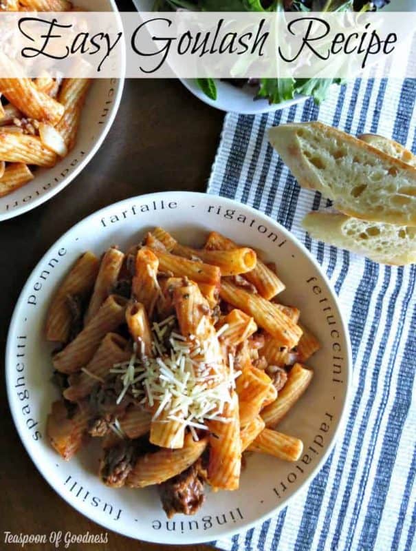 Whether you are looking for budget friendly meals, easy meals or a taste of Southern traditions this easy goulash recipe is sure to be a hit. - Teaspoon Of Goodness