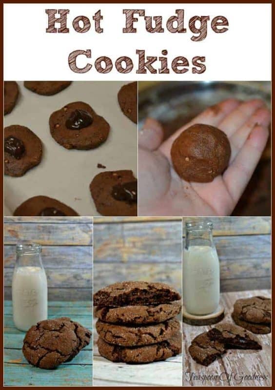 For all the chocolate lovers out there, these Hot Fudge Homemade Cookies are an amazing choice for a bedtime snack with a warm glass of milk. - Teaspoon Of Goodness