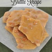 This unique recipe is my moms, and is the best peanut brittle recipe you will ever make. - Teaspoon Of Goodness