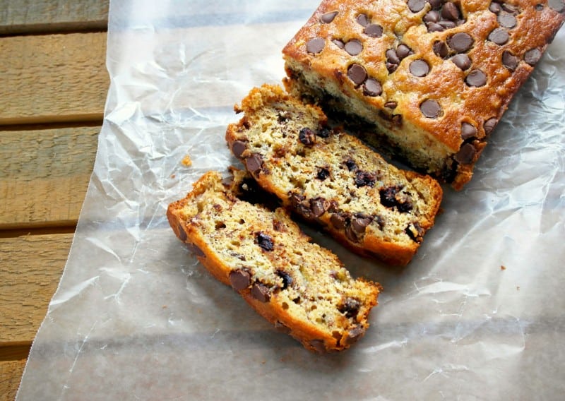 Sweetened with ripe bananas, this Chocolate Chip Banana Bread is a favorite for many who love using budget friendly ingredients to make special treats for their family. - Teaspoon Of Goodness