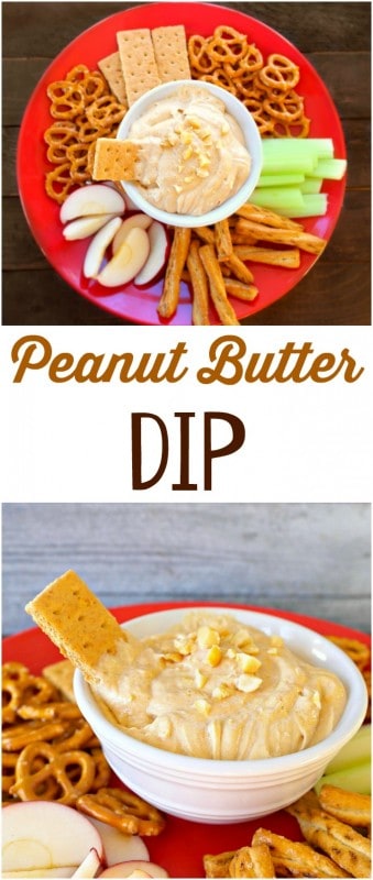 This Peanut Butter Dip is one of the easiest and most delicious snacks or desserts you will ever make. - Teaspoon Of Goodness