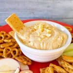 This Peanut Butter Dip is one of the easiest and most delicious snacks or desserts you will ever make. - Teaspoon Of Goodness