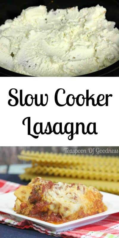 Crockpot meals are always a hit in our house, but this 2 Meat Crockpot Lasagna is by far one of our favorites. - Teaspoon Of Goodness