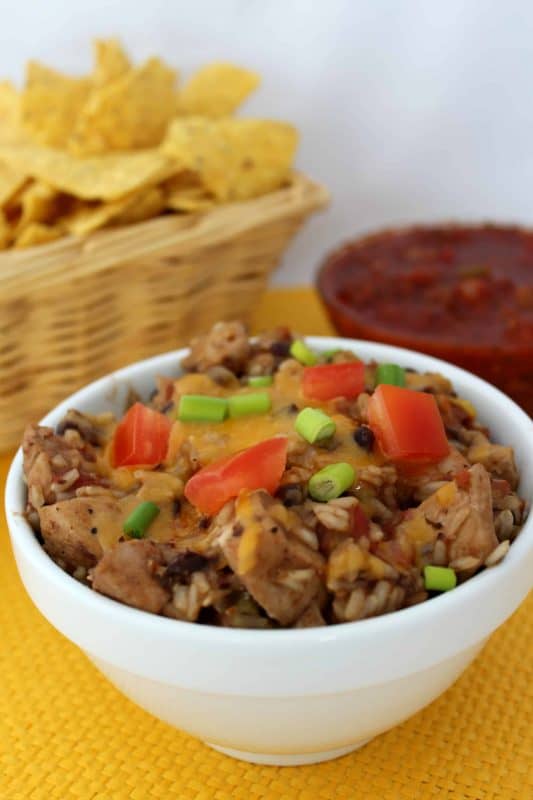 I love easy one pot meals, and this One Pan Chicken Burrito Bowl recipe is a new favorite for our family. I can have everything I love in my favorite burrito bowl, cooked all in one pot so there is little cleanup. - Teaspoon Of Goodness