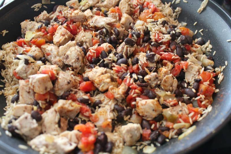 I love easy one pot meals, and this One Pan Chicken Burrito Bowl recipe is a new favorite for our family. I can have everything I love in my favorite burrito bowl, cooked all in one pot so there is little cleanup. - Teaspoon Of Goodness