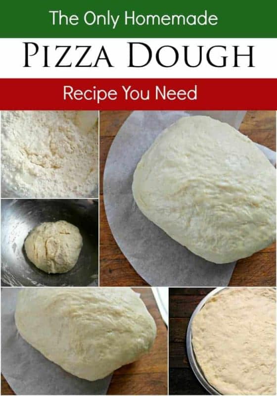 Everyone loves pizza, and this homemade Pizza Crust is a super easy way to make your own custom pizza at home. No need to order takeout from any of the local delivery places. Simply whip up this delicious dough in no time, and then you can top with your favorite pizza toppings. - Teaspoon Of Goodness