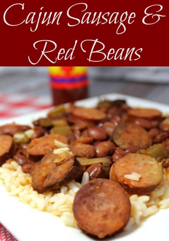 A great Cajun Sausage & Red Beans Recipe is an ideal dish for cool nights. Not only will it be hot and hearty over a bowl of rice, it is a great way to kick up the flavor in your menu plan. - Teaspoon Of Goodness