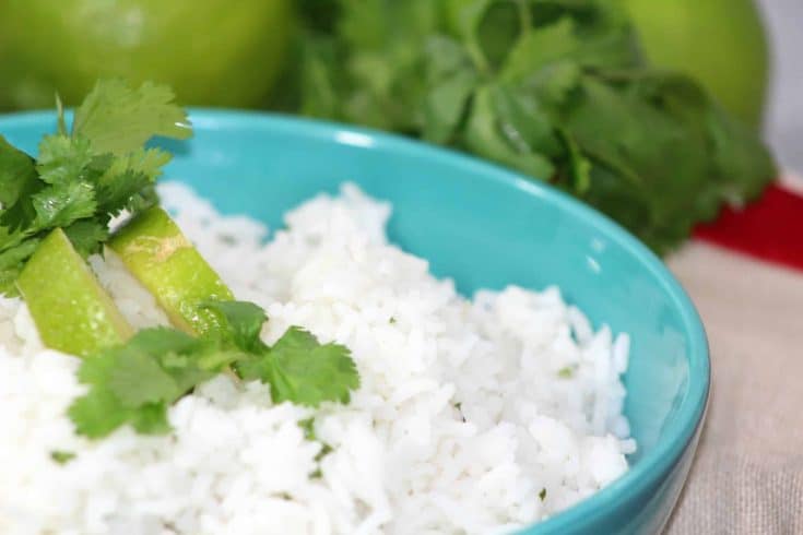 This Cilantro Lime Rice recipe is truly delicious, easy and of course a favorite side for tacos, enchiladas or simply grilled chicken or fish. - Teaspoon Of Goodness