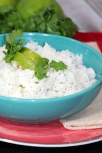 This Cilantro Lime Rice recipe is truly delicious, easy and of course a favorite side for tacos, enchiladas or simply grilled chicken or fish. - Teaspoon Of Goodness