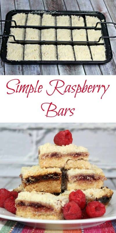 This simple raspberry bars recipe is a great cross between a blondie and a fruit bar that gives you everything you love about raspberry flavor. - Teaspoon Of Goodness