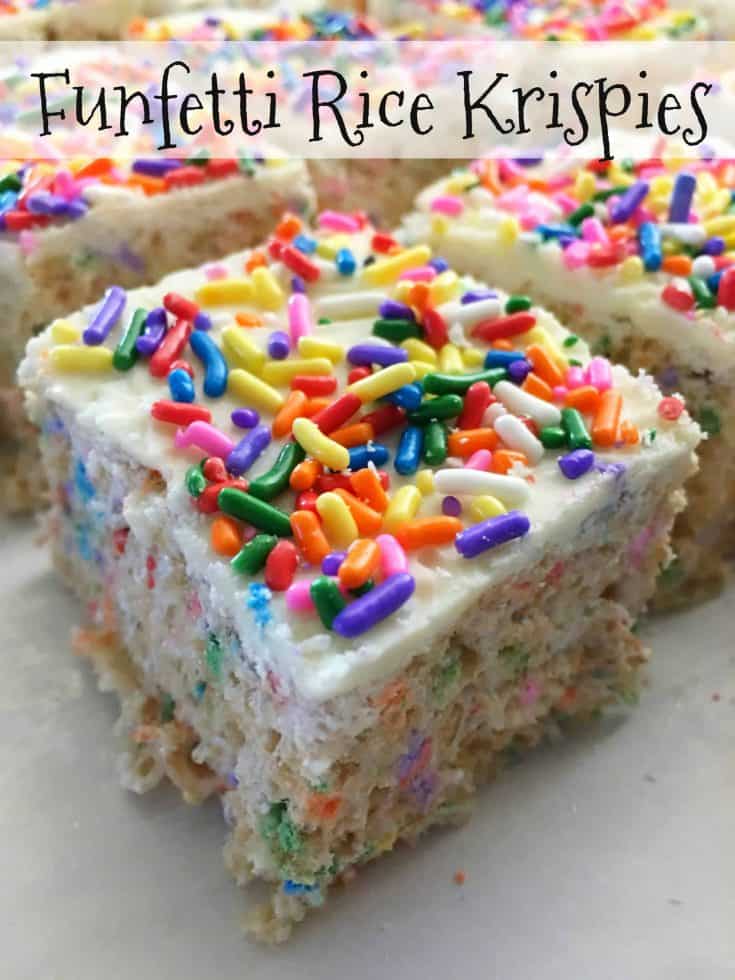 Everyone loves a good Homemade Rice Krispie Treats snack, and these Funfetti Rice Krispie Treats area a perfect choice to make for your next birthday party or special event. - Teaspoon of Goodness