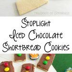 Want your kids to learn while having their snack? Look no further than this Stoplight Iced Chocolate Shortbread Cookies recipe! - Teaspoon of Goodnes
