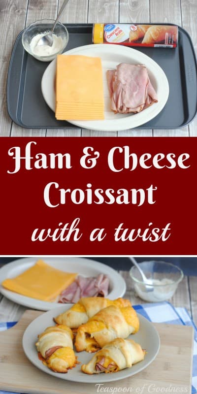 Ham & Cheese Croissants are the perfect meal any time of day. Whether you serve these for breakfast, lunch, or dinner, they are going to make everyone in your house happy. - Teaspoon of Goodness