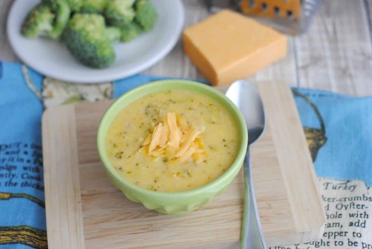 Creamy Cheesy Broccoli Soup is a classic meal that everyone loves. I, especially, love that kids will eat broccoli easily when in this delicious soup. - Teaspoon of Goodness