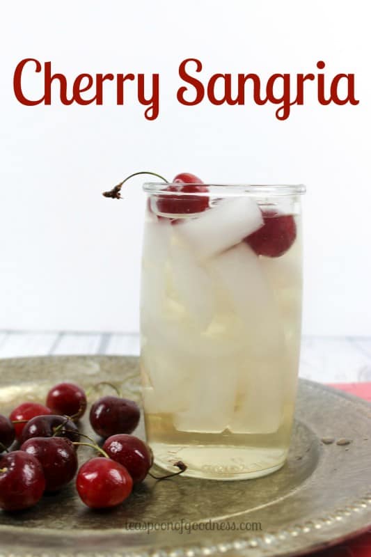 Using simple ingredients, my Cherry Sangria recipe is light and refreshing. - Teaspoon of Goodness