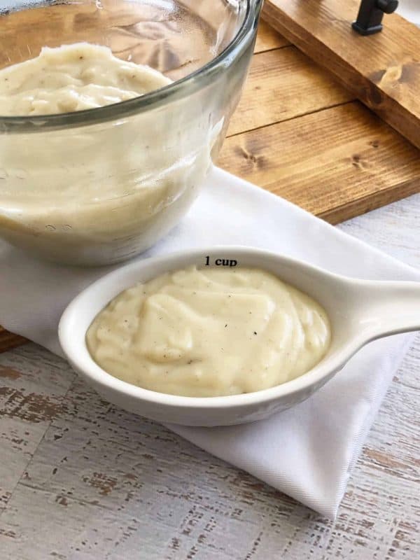 Condensed cream of chicken soup recipe in a measuring cup