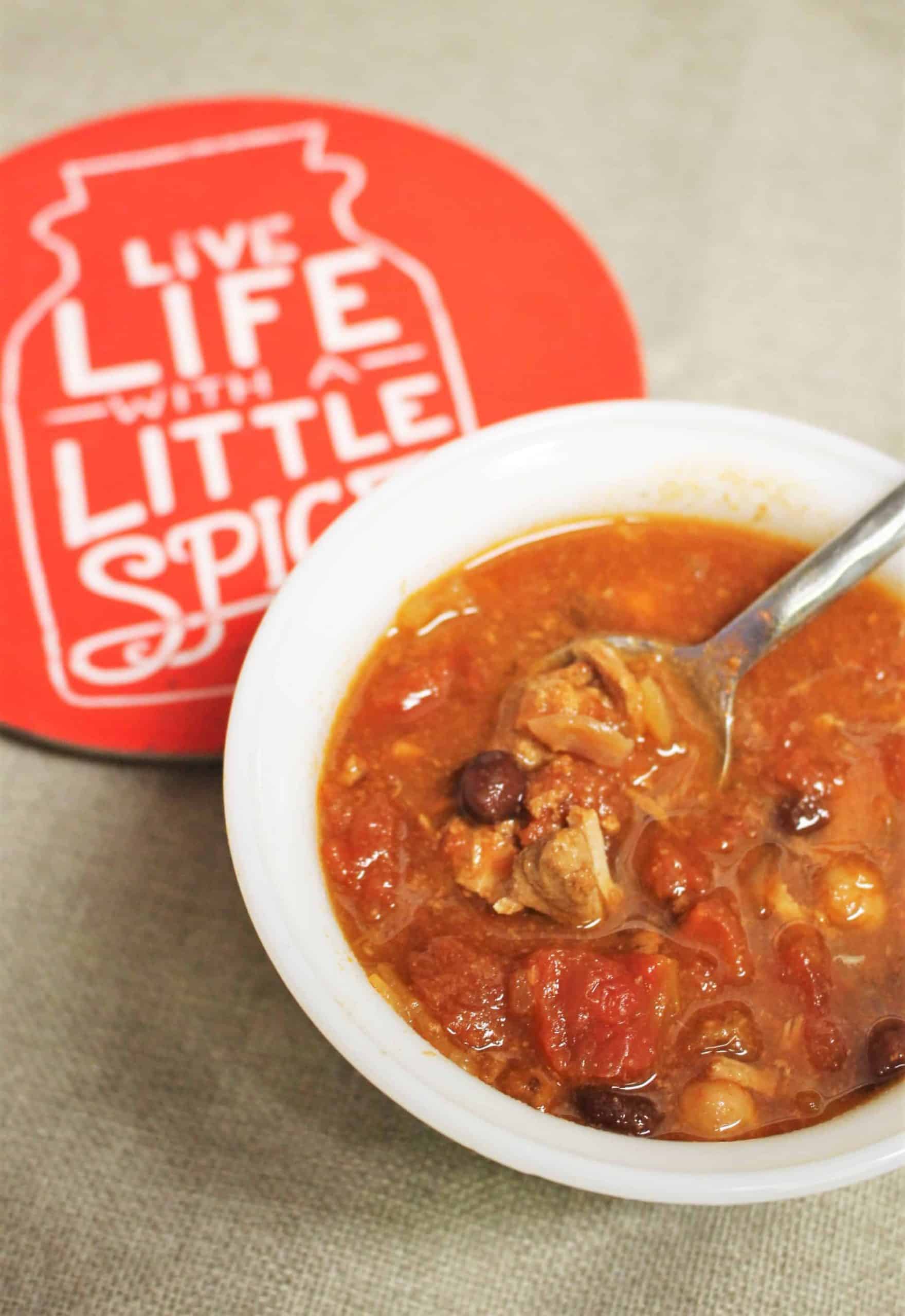 Slow Cooker Pork & Black Bean Chili Teaspoon Of Goodness