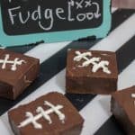 Homemade fudge recipe decorated like football treats