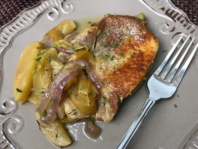 Instant Pot Pork Chop And Apple Recipe Teaspoon Of Goodness