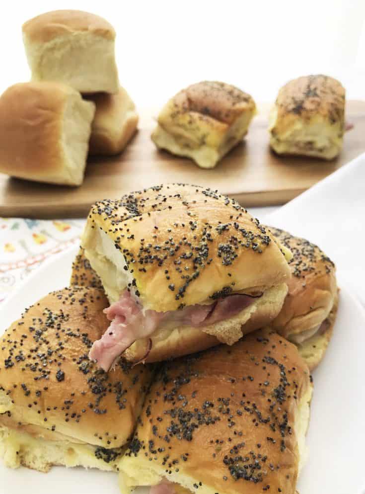 Ham And Swiss Sliders With Hawaiian Bread Teaspoon Of Goodness